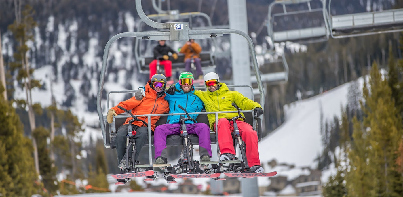 Riding a Chairlift with a Sno-Go Bike